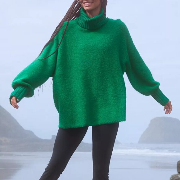 aerie Sweaters - [Aerie] Offline Chillside Oversized Turtleneck Sweater in Kelly Green Large